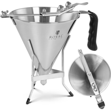 Embudo dosificador - 1.8 L - Acero inoxidable - 3 boquillas - mango ergonómico