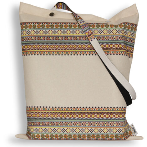 Bolso folklórico Krzczonowski, impregnado, beige (1/5)