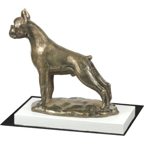 Trophée Boxe En ABS Doré Avec Base Marbre - Hauteur 19 Cm, Plaque Personnalisable Offerte, Idéal Cadeau