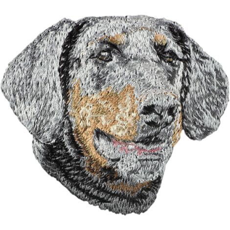 Doberman, Dobermann II - parche con forma de perro, parche bordado, decoración única para una mochila de Art-Dog (1/3)