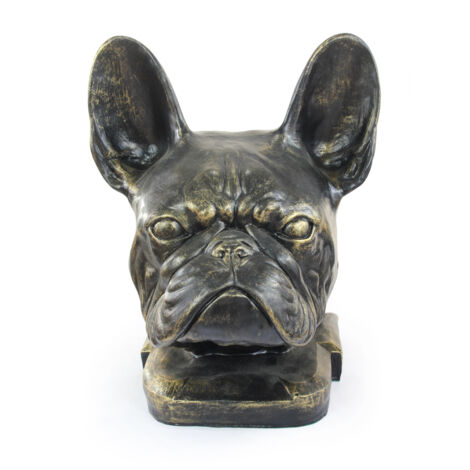 Bulldog francés: busto de perro, cabeza de perro grande para el jardín, decoración única para la sala de estar de Art-Dog (1/5)
