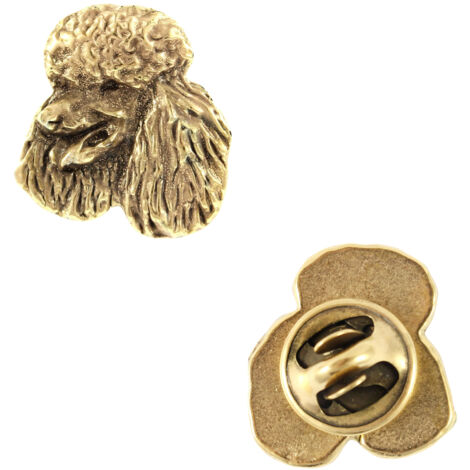 Petite Broche Ancienne En Laiton Représentant Un Caniche - Occasion, Bon état, Bijou Vintage