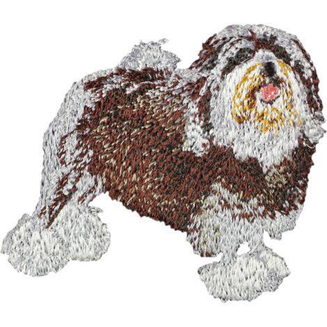 Perro león, Lowchen: parche con forma de perro, parche bordado, decoración única para una mochila de Art-Dog (1/3)