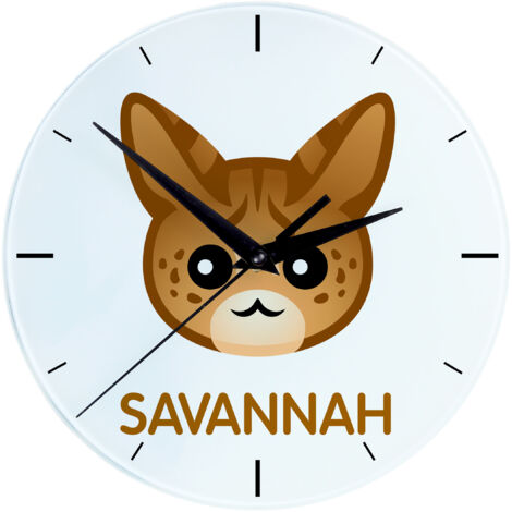 Savannah - Reloj de MDF con gráficos e inscripción de Art-Dog (1/4)