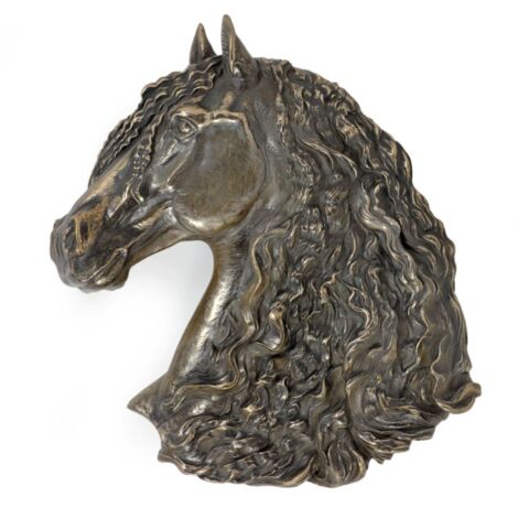 Caballo frisón: estatuilla de caballo exclusiva para la pared, diseño interior de lujo, edición única de figuras Art-Dog (1/5)