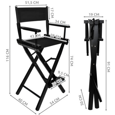 silla de maquillaje de madera