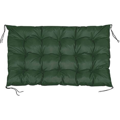 Cojín de jardín 120x80 cm para banco de palets, impermeable, verde (1/5)