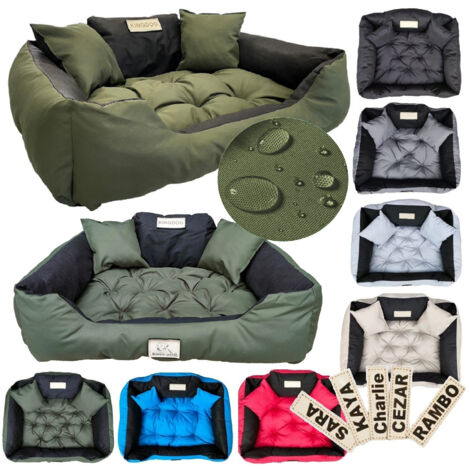 KINGDOG parque infantil cama para perros 130x105 cm personalizado impermeable verde