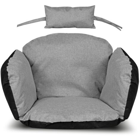 Cojín De Jardín 112x113 Cm Para Silla Colgante, Nido De Cigüeña, Impermeable, Gris