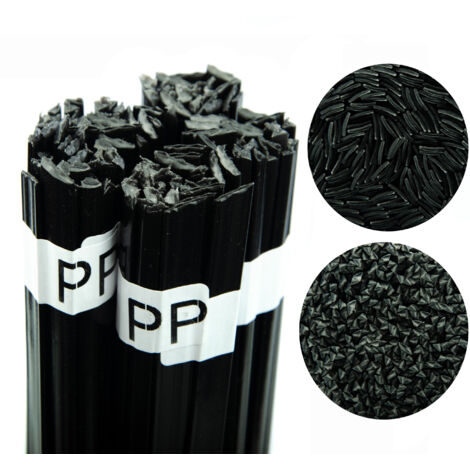 Alabre De Soldadura De Plástico PC/PBT 8x1 Plano Negro 25 Barra