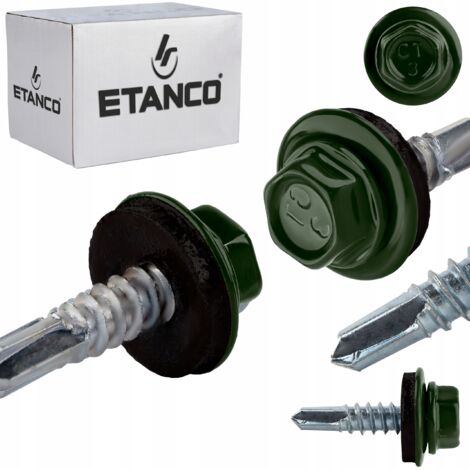 Tornillos autotaladrantes GT3 Z14 4,8x19mm RAL 6020 (1/5)