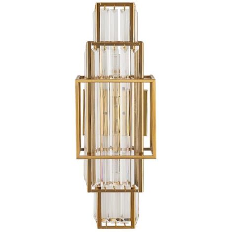 Bordeaux - lámpara de pared de cristal, dorado, grande, 58 cm