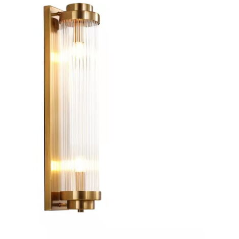 Brass Ionic - Aplique de Columna Moderno, 400x100 mm, 2xE14, Latón, Diseño Elegante