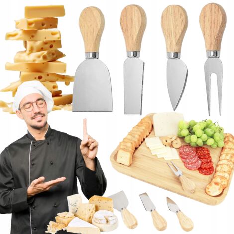 Juego de cuchillos para cortar queso, 4 uds. Juego para aperitivos. (1/5)