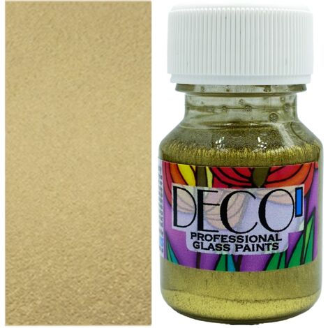 DECO' pintura para vidrio para decoración de vidrieras en frío Renesans 180 ORO 30ml (1/5)