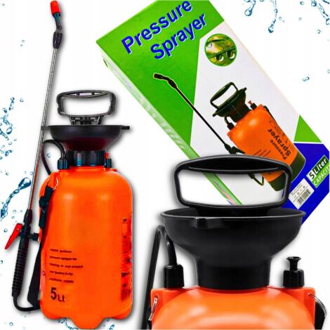 PULVERIZADOR DE PRESIÓN MANUAL DE 5L, LANZA LARGA, PULVERIZADOR DE SÓLIDOS Y ESPESOS (1/5)