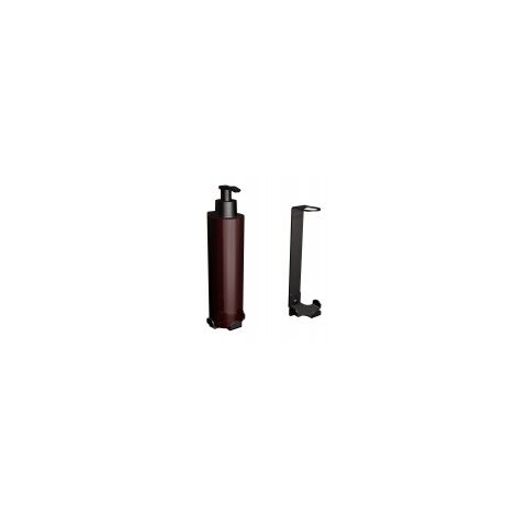 Soporte autoadhesivo para dispensador de jabón líquido, negro, 300 ml. (1/3)