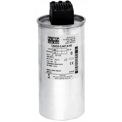 Condensador ZEZ-Silko 7.5kvar 440V Cn=3x41.10μF In=3x9.85A