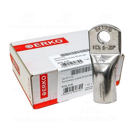 Terminal ojal tubular KCS CU 35mm M6 20uds ERKO (1/2)