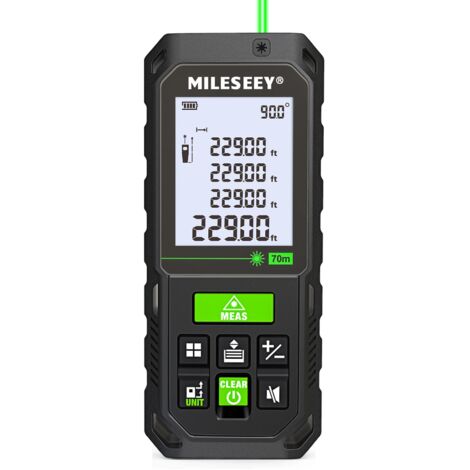 TERMÓMETRO CON DISTANCIA DIGITAL IMPERMEABLE LÁSER VERDE 70m LCD (1/5)