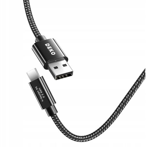 CABLE DE CARGA RÁPIDA USB C PARA SAMSUNG ANDROID AUTO DEKO USB TIPO C 1M