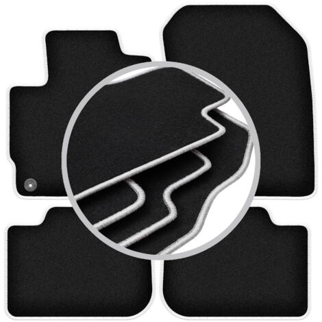 Alfombrillas de terciopelo negro para Ford Ka MK2 hatchback (2008-2012