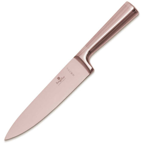 CUCHILLO DE COCINERO DE ACERO BERLINGER HAUS 22cm BH-2934 ORO ROSA (1/5)