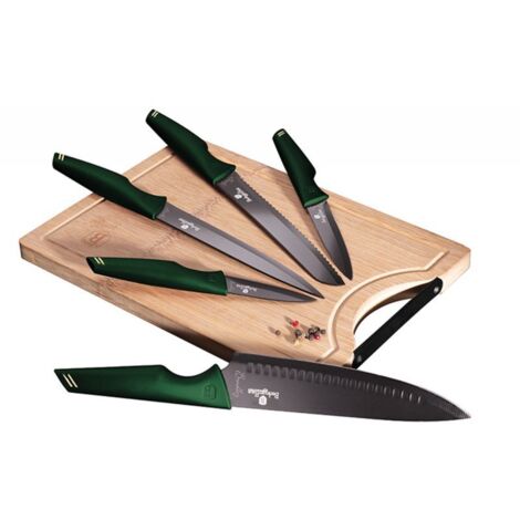 JUEGO DE 5 CUCHILLOS DE COCINA CON TABLA BERLINGER HAUS BH-2706 (1/2)