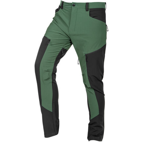 Pantalones de trabajo para exteriores, elásticos en 4 direcciones, color verde grisáceo, talla XS (1/5)