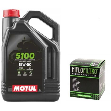 Aceite Motul 5100 15W50 4L + Filtro de aceite Hiflo HF164 BMW R 1200 Gs ...