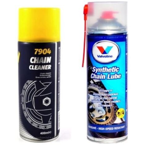 Kit lubricante para cadenas Mannol Cleaner 7904 + Lubricante para cadenas Valvoline