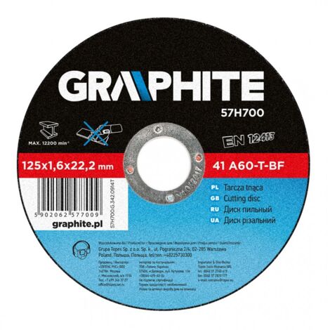 Disco de corte de metal de 125 x 1,6 x 22 mm, 41 A60-T-BF (1/2)