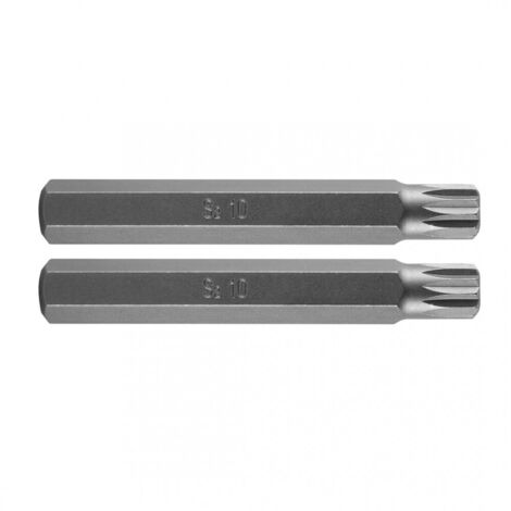 Puntas estriadas NEO M10x75 mm - 2 piezas - Acero S2 (1/3)