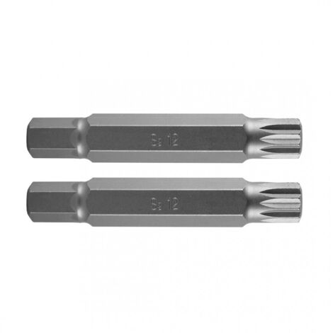 Puntas estriadas NEO M12x75 mm - 2 piezas - acero S2 (1/3)