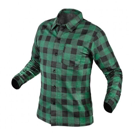 Camisa de franela verde, talla M (1/5)
