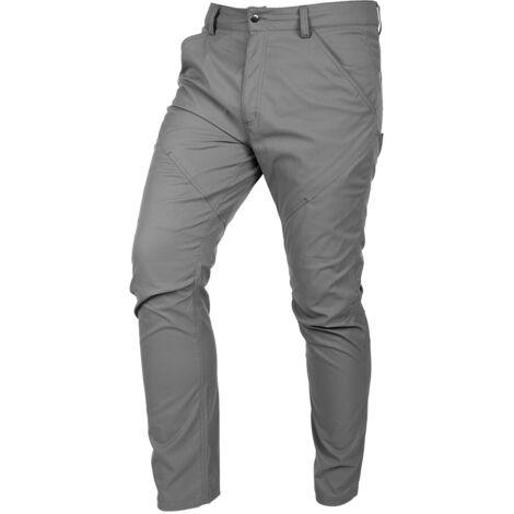 Pantalón de trabajo para exteriores, elástico en dos direcciones, gris, talla L (1/5)
