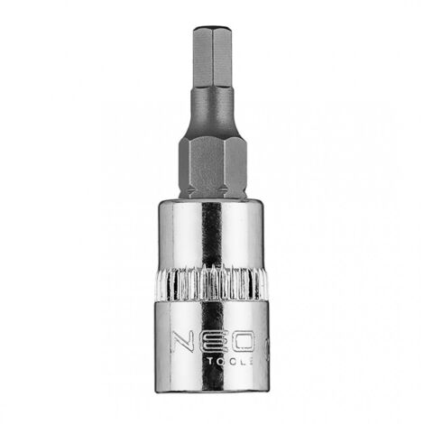 Punta hexagonal H4 con casquillo de 1/4", corta, 37 mm (1/5)
