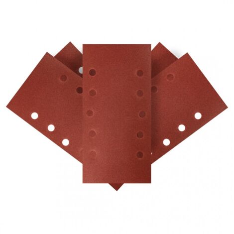 Papel de lija con velcro de 115 x 230 mm, K180, 5 unidades, con agujeros. (1/5)