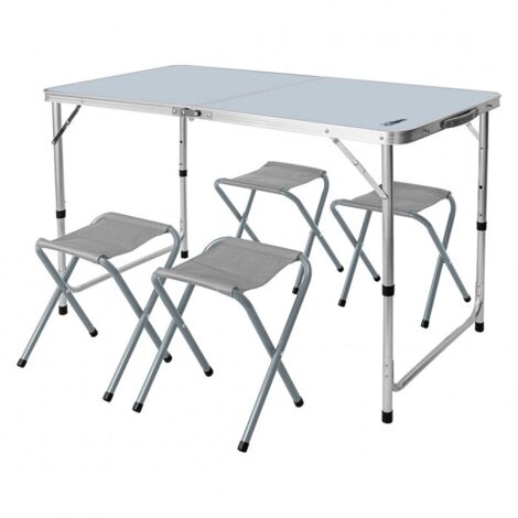 Conjunto de camping plegable NEO - mesa y 4 sillas, maleta (1/5)