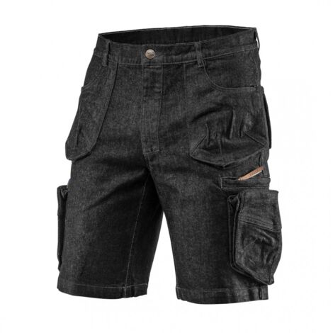 Pantalones cortos vaqueros de trabajo, negros, talla L (1/5)