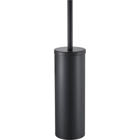 Cepillo de inodoro de pie para inodoro, inodoro, inodoro, acero negro, para baño (1/4)