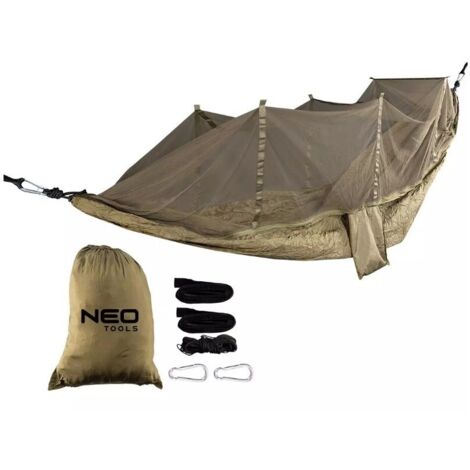 Conjunto de hamaca con mosquitera de 330 x 140 cm (1/4)