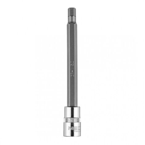 Punta hexagonal H5 con casquillo de 1/4", larga, 87 mm (1/5)