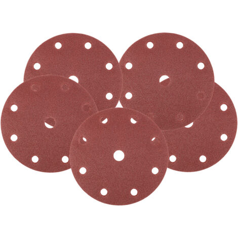 Discos de lijado de 150 mm, P80, 5 piezas, con 9 agujeros para 04-721 (1/5)