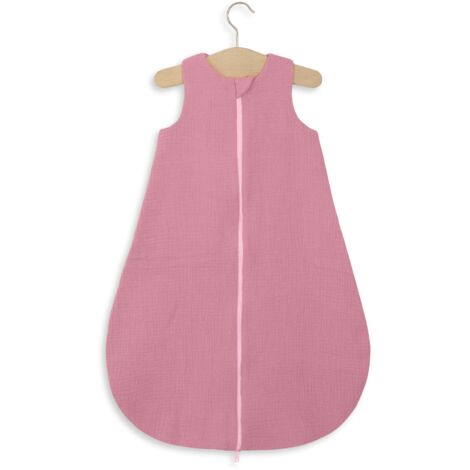 Saco de dormir de muselina redondeado para niños M 6-12 meses verano TOG 1.0 - rosa retro (1/5)