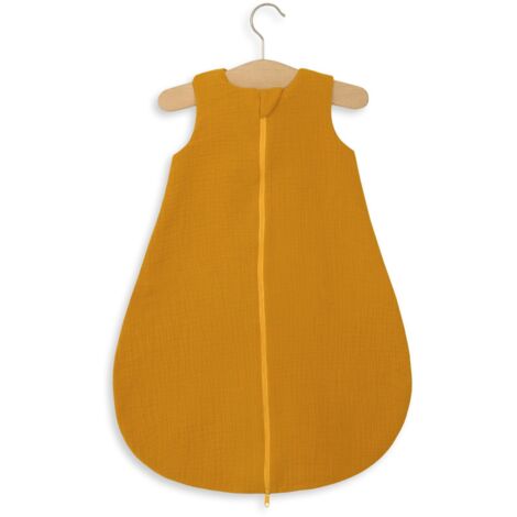 Saco de dormir de muselina redondeado para niños talla S 0-6 meses verano TOG 1.0 - mostaza (1/5)