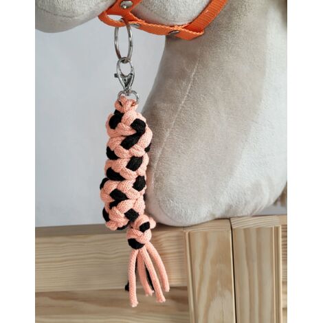 Cuerda de plomo para caballito de juguete - Negra y naranja (1/3)