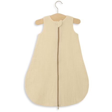Saco de dormir de muselina redondeado para niños talla S 0-6 meses verano TOG 1.0 - crema (1/5)