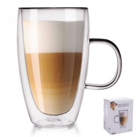 Vaso térmico de doble pared para café con leche DOBLE 430 ml (1/4)