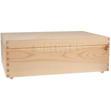 Caja mediana con tapa sin agujeros (bisagras atornilladas)